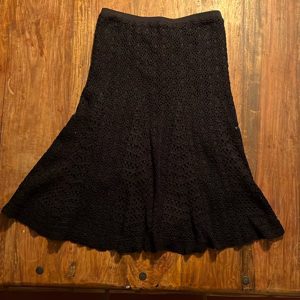 Black macrame bell skirt